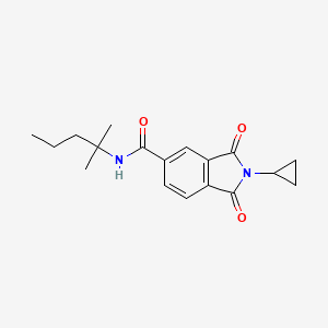 molecular formula C18H22N2O3 B7542817 2-cyclopropyl-N-(2-methylpentan-2-yl)-1,3-dioxoisoindole-5-carboxamide 