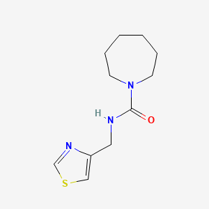 molecular formula C11H17N3OS B7542825 N-(1,3-thiazol-4-ylmethyl)azepane-1-carboxamide 