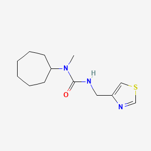 molecular formula C13H21N3OS B7542829 1-Cycloheptyl-1-methyl-3-(1,3-thiazol-4-ylmethyl)urea 