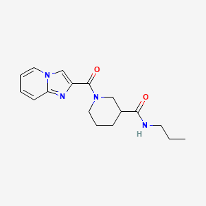 molecular formula C17H22N4O2 B7542837 1-(imidazo[1,2-a]pyridine-2-carbonyl)-N-propylpiperidine-3-carboxamide 