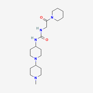molecular formula C19H35N5O2 B7542854 1-[1-(1-Methylpiperidin-4-yl)piperidin-4-yl]-3-(2-oxo-2-piperidin-1-ylethyl)urea 