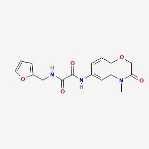 molecular formula C16H15N3O5 B7542882 N-(furan-2-ylmethyl)-N'-(4-methyl-3-oxo-3,4-dihydro-2H-1,4-benzoxazin-6-yl)ethanediamide 