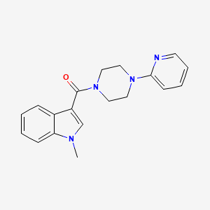 molecular formula C19H20N4O B7542906 1-Methyl-3-[4-(2-pyridinyl)piperazinocarbonyl]-1H-indole 