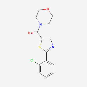 molecular formula C14H13ClN2O2S B7542919 [2-(2-Chlorophenyl)-1,3-thiazol-5-yl]-morpholin-4-ylmethanone 