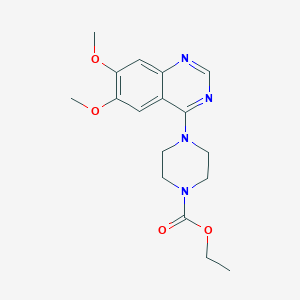 molecular formula C17H22N4O4 B7542931 Ethyl 4-(6,7-dimethoxyquinazolin-4-yl)piperazine-1-carboxylate 