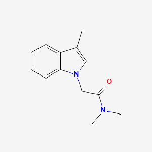 molecular formula C13H16N2O B7542935 N,N-dimethyl-2-(3-methylindol-1-yl)acetamide 