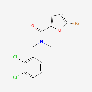 molecular formula C13H10BrCl2NO2 B7542950 5-bromo-N-[(2,3-dichlorophenyl)methyl]-N-methylfuran-2-carboxamide 