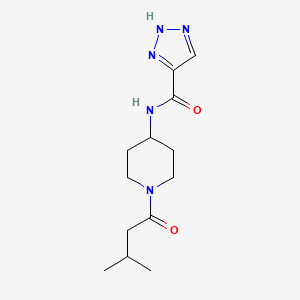 molecular formula C13H21N5O2 B7542959 N-[1-(3-methylbutanoyl)piperidin-4-yl]-2H-triazole-4-carboxamide 