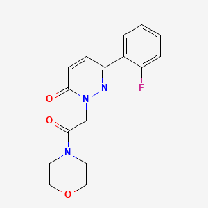 molecular formula C16H16FN3O3 B7542969 6-(2-fluorophenyl)-2-[2-(morpholin-4-yl)-2-oxoethyl]pyridazin-3(2H)-one 
