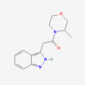 molecular formula C14H17N3O2 B7542981 2-(2H-indazol-3-yl)-1-(3-methylmorpholin-4-yl)ethanone 