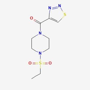 molecular formula C9H14N4O3S2 B7543040 (4-Ethylsulfonylpiperazin-1-yl)-(thiadiazol-4-yl)methanone 