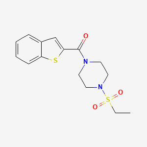 molecular formula C15H18N2O3S2 B7543061 1-Benzothiophen-2-yl-(4-ethylsulfonylpiperazin-1-yl)methanone 