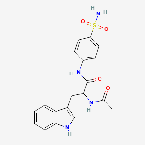 molecular formula C19H20N4O4S B7543090 2-acetamido-3-(1H-indol-3-yl)-N-(4-sulfamoylphenyl)propanamide 