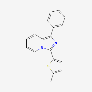 molecular formula C18H14N2S B7543110 3-(5-Methylthiophen-2-yl)-1-phenylimidazo[1,5-a]pyridine 