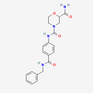 molecular formula C20H22N4O4 B7543116 4-N-[4-(benzylcarbamoyl)phenyl]morpholine-2,4-dicarboxamide 