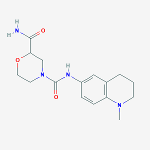 molecular formula C16H22N4O3 B7543120 4-N-(1-methyl-3,4-dihydro-2H-quinolin-6-yl)morpholine-2,4-dicarboxamide 