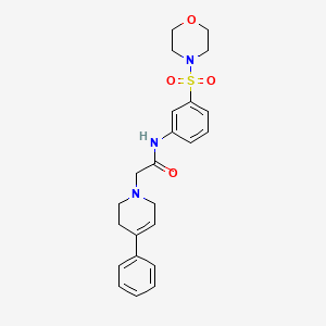 molecular formula C23H27N3O4S B7543171 N-(3-morpholin-4-ylsulfonylphenyl)-2-(4-phenyl-3,6-dihydro-2H-pyridin-1-yl)acetamide 