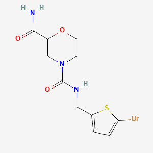 molecular formula C11H14BrN3O3S B7543198 4-N-[(5-bromothiophen-2-yl)methyl]morpholine-2,4-dicarboxamide 