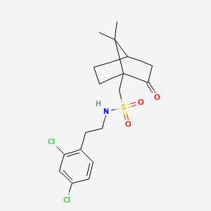 molecular formula C18H23Cl2NO3S B7543240 N-[2-(2,4-dichlorophenyl)ethyl]-1-(7,7-dimethyl-2-oxo-1-bicyclo[2.2.1]heptanyl)methanesulfonamide 