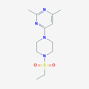 molecular formula C12H20N4O2S B7543260 4-(4-Ethylsulfonylpiperazin-1-yl)-2,6-dimethylpyrimidine 