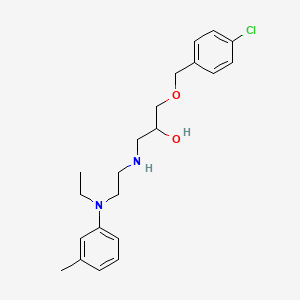 molecular formula C21H29ClN2O2 B7543261 1-[(4-chlorophenyl)methoxy]-3-[2-(N-ethyl-3-methylanilino)ethylamino]propan-2-ol 