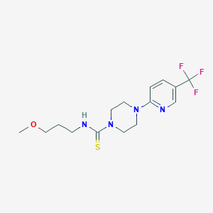 molecular formula C15H21F3N4OS B7543269 N-(3-methoxypropyl)-4-[5-(trifluoromethyl)pyridin-2-yl]piperazine-1-carbothioamide 