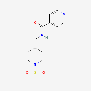 N-[(1-methylsulfonylpiperidin-4-yl)methyl]pyridine-4-carboxamide