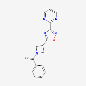 Phenyl-[3-(3-pyrimidin-2-yl-1,2,4-oxadiazol-5-yl)azetidin-1-yl]methanone