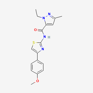 2-ethyl-N-[4-(4-methoxyphenyl)-1,3-thiazol-2-yl]-5-methylpyrazole-3-carboxamide