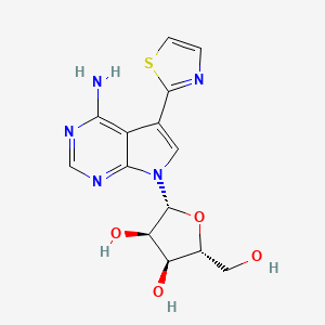 molecular formula C14H15N5O4S B7543316 4-Amino-5-(2-thiazolyl)-7-(beta-D-ribofuranosyl)-7H-pyrrolo[2,3-d]pyrimidine 