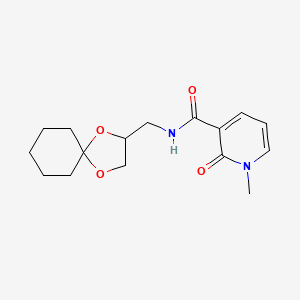 molecular formula C16H22N2O4 B7543322 N-(1,4-dioxaspiro[4.5]decan-3-ylmethyl)-1-methyl-2-oxopyridine-3-carboxamide 