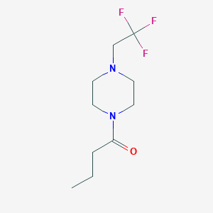 molecular formula C10H17F3N2O B7543352 1-[4-(2,2,2-Trifluoroethyl)piperazin-1-yl]butan-1-one 