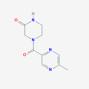 molecular formula C10H12N4O2 B7543394 4-(5-Methylpyrazine-2-carbonyl)piperazin-2-one 