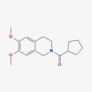 molecular formula C17H23NO3 B7543408 cyclopentyl(6,7-dimethoxy-3,4-dihydroisoquinolin-2(1H)-yl)methanone 