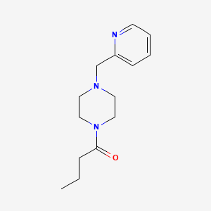 molecular formula C14H21N3O B7543414 1-(4-(Pyridin-2-ylmethyl)piperazin-1-yl)butan-1-one 