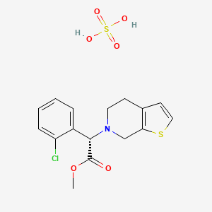 molecular formula C16H18ClNO6S2 B7543444 methyl (2S)-2-(2-chlorophenyl)-2-(5,7-dihydro-4H-thieno[2,3-c]pyridin-6-yl)acetate;sulfuric acid 
