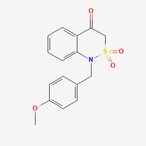 molecular formula C16H15NO4S B7543479 1-(4-methoxybenzyl)-1H-2,1-benzothiazin-4(3H)-one 2,2-dioxide 