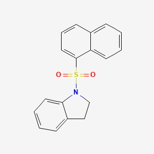 molecular formula C18H15NO2S B7543530 1-Naphthalen-1-ylsulfonyl-2,3-dihydroindole 