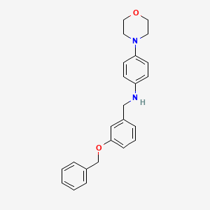 molecular formula C24H26N2O2 B7543574 4-morpholin-4-yl-N-[(3-phenylmethoxyphenyl)methyl]aniline 