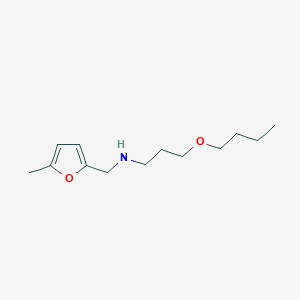 molecular formula C13H23NO2 B7543595 3-butoxy-N-[(5-methylfuran-2-yl)methyl]propan-1-amine 