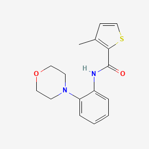 molecular formula C16H18N2O2S B7543599 3-methyl-N-(2-morpholin-4-ylphenyl)thiophene-2-carboxamide 
