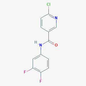 molecular formula C12H7ClF2N2O B7543617 6-chloro-N-(3,4-difluorophenyl)pyridine-3-carboxamide 