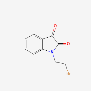 molecular formula C12H12BrNO2 B7543629 1-(2-bromoethyl)-4,7-dimethyl-1H-indole-2,3-dione 
