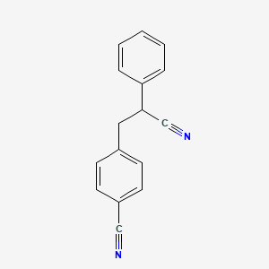 molecular formula C16H12N2 B7543640 2-Phenyl-3-(4-cyanophenyl)propanenitrile 