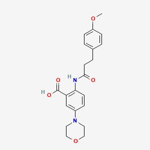 2-{[3-(4-Methoxyphenyl)propanoyl]amino}-5-morpholin-4-ylbenzoic acid