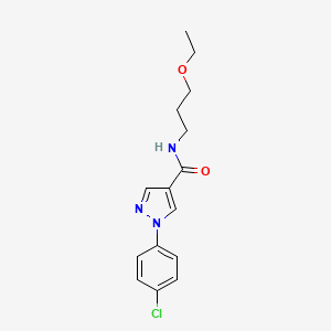 1-(4-chlorophenyl)-N-(3-ethoxypropyl)pyrazole-4-carboxamide