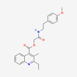 molecular formula C24H26N2O4 B7543690 [2-[2-(4-Methoxyphenyl)ethylamino]-2-oxoethyl] 2-ethyl-3-methylquinoline-4-carboxylate 