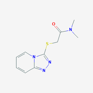 molecular formula C10H12N4OS B7543702 N,N-dimethyl-2-([1,2,4]triazolo[4,3-a]pyridin-3-ylsulfanyl)acetamide 