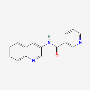 molecular formula C15H11N3O B7543734 N-quinolin-3-ylpyridine-3-carboxamide 