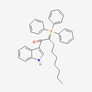 molecular formula C35H36NOP B7543752 1-(1H-indol-3-yl)-2-(triphenyl-lambda5-phosphanylidene)nonan-1-one 